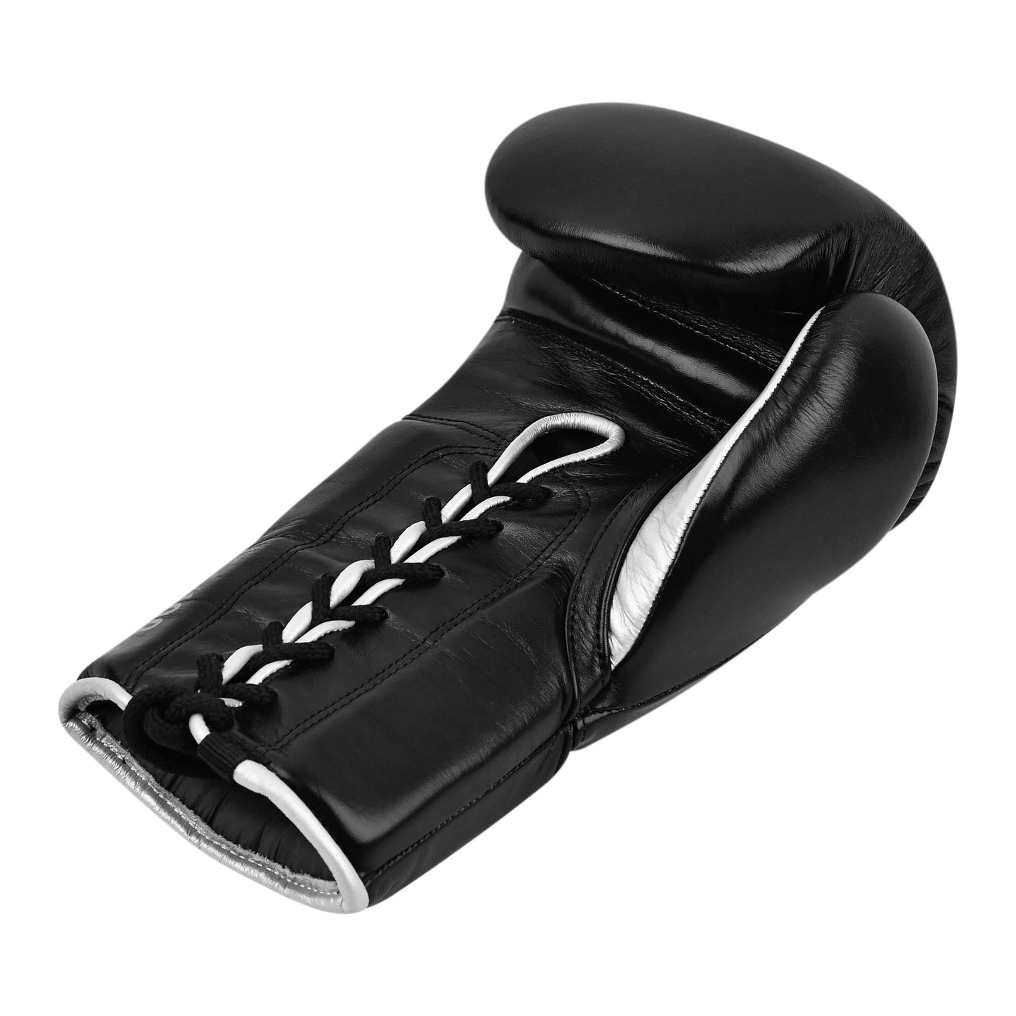 Model M Boxing Gloves - Genuine Leather Black/Silver