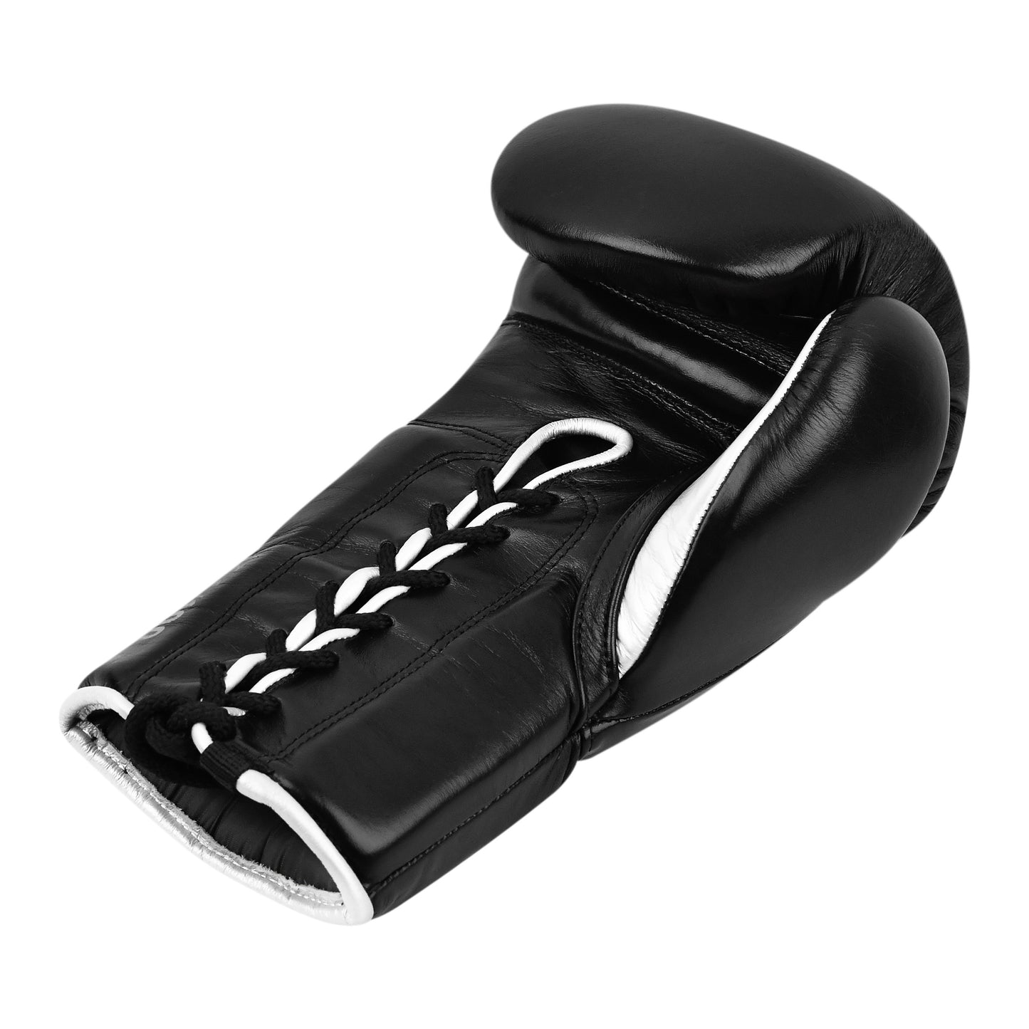Model M Boxing Gloves - Genuine Leather Black/White
