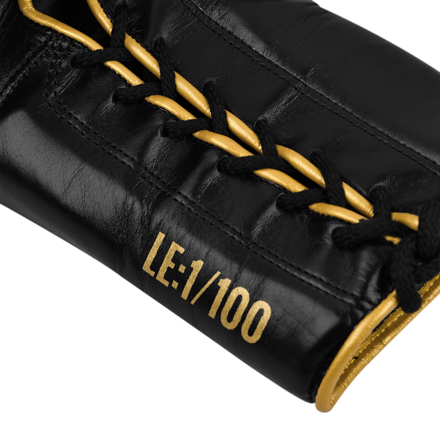 Model M Boxing Gloves - Genuine Leather Black/Golden