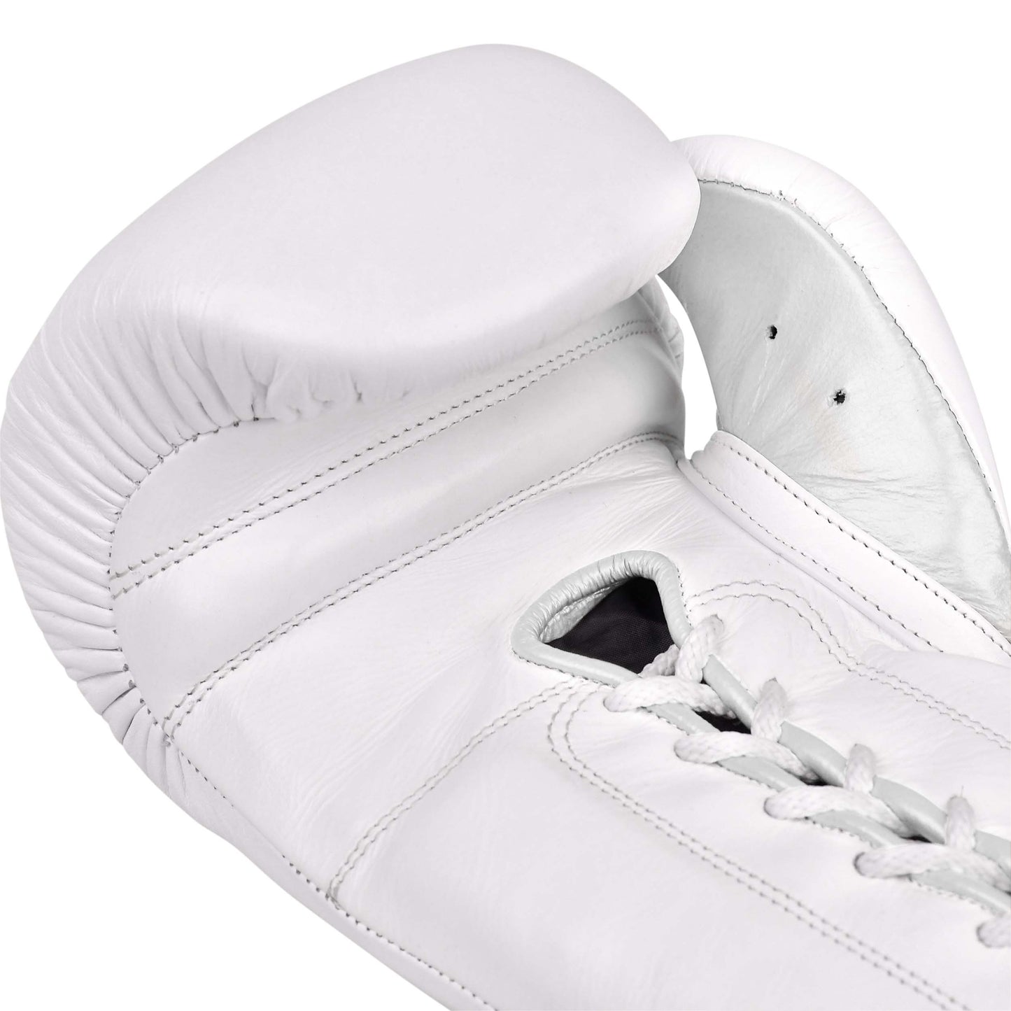 Model M Boxing Gloves - Genuine Leather White