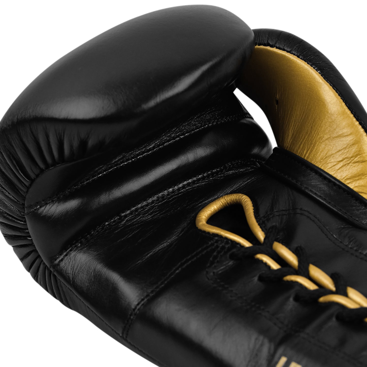 Model M Boxing Gloves - Genuine Leather Black/Golden