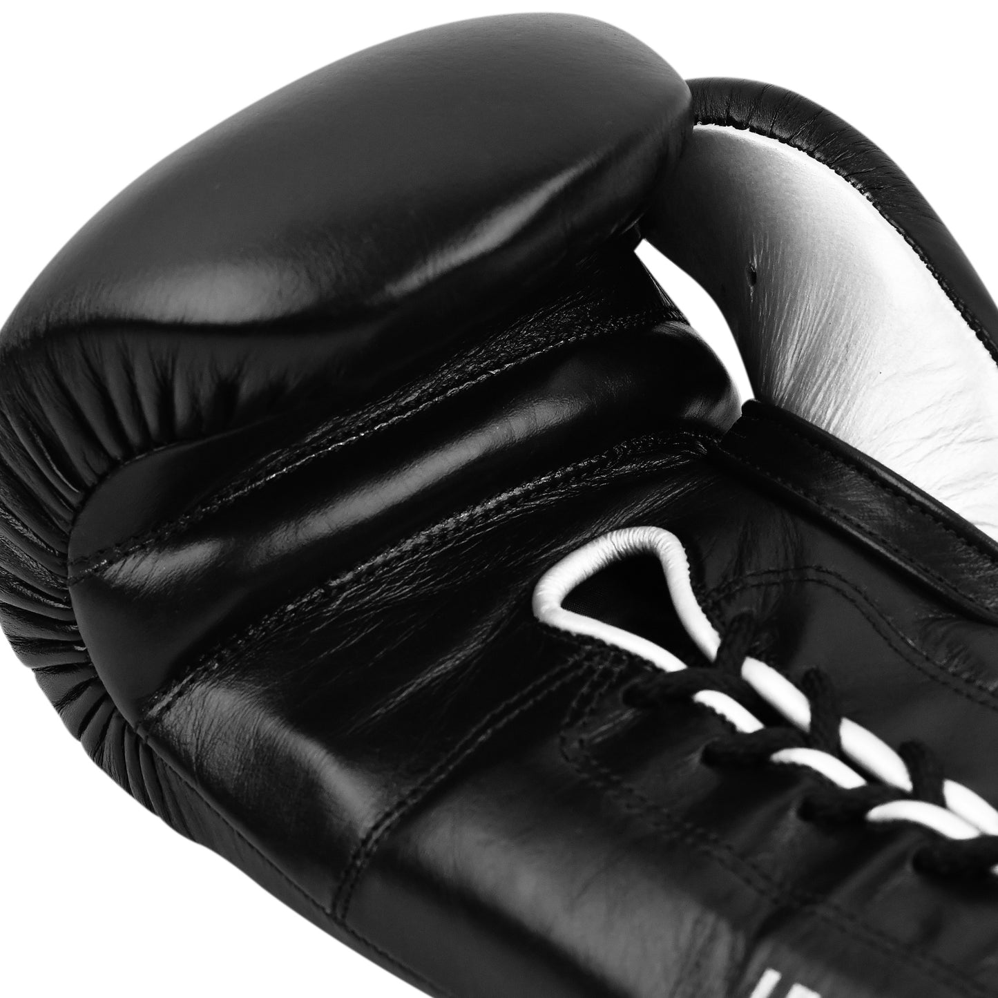 Model M Boxing Gloves - Genuine Leather Black/White