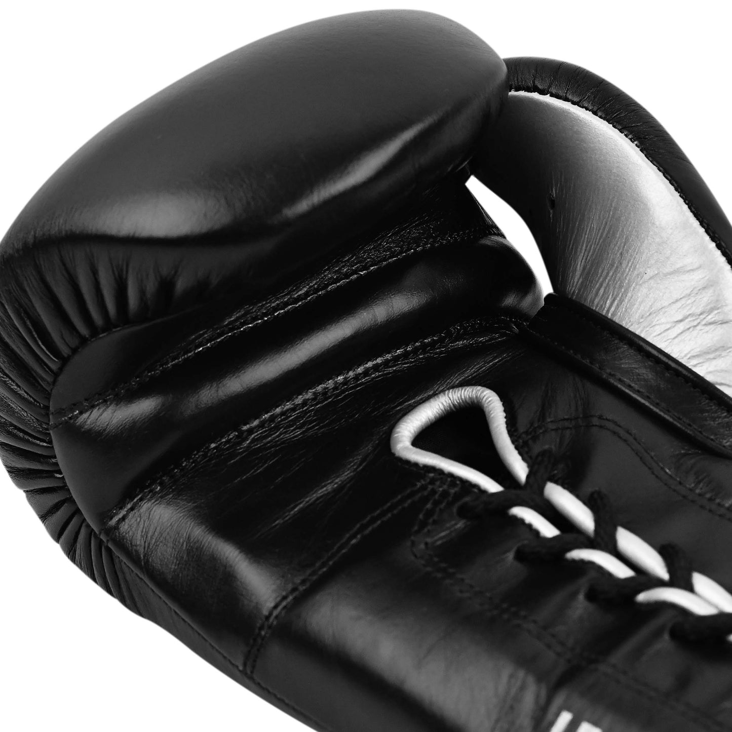 Model M Boxing Gloves - Genuine Leather Black/Silver